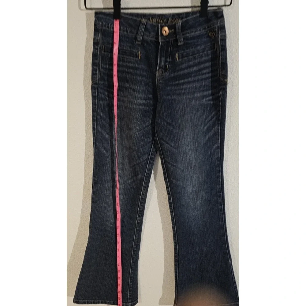 Justice Girls Simply Low Premium Jeans Size 10R Bootcut Medium Wash Blue Denim